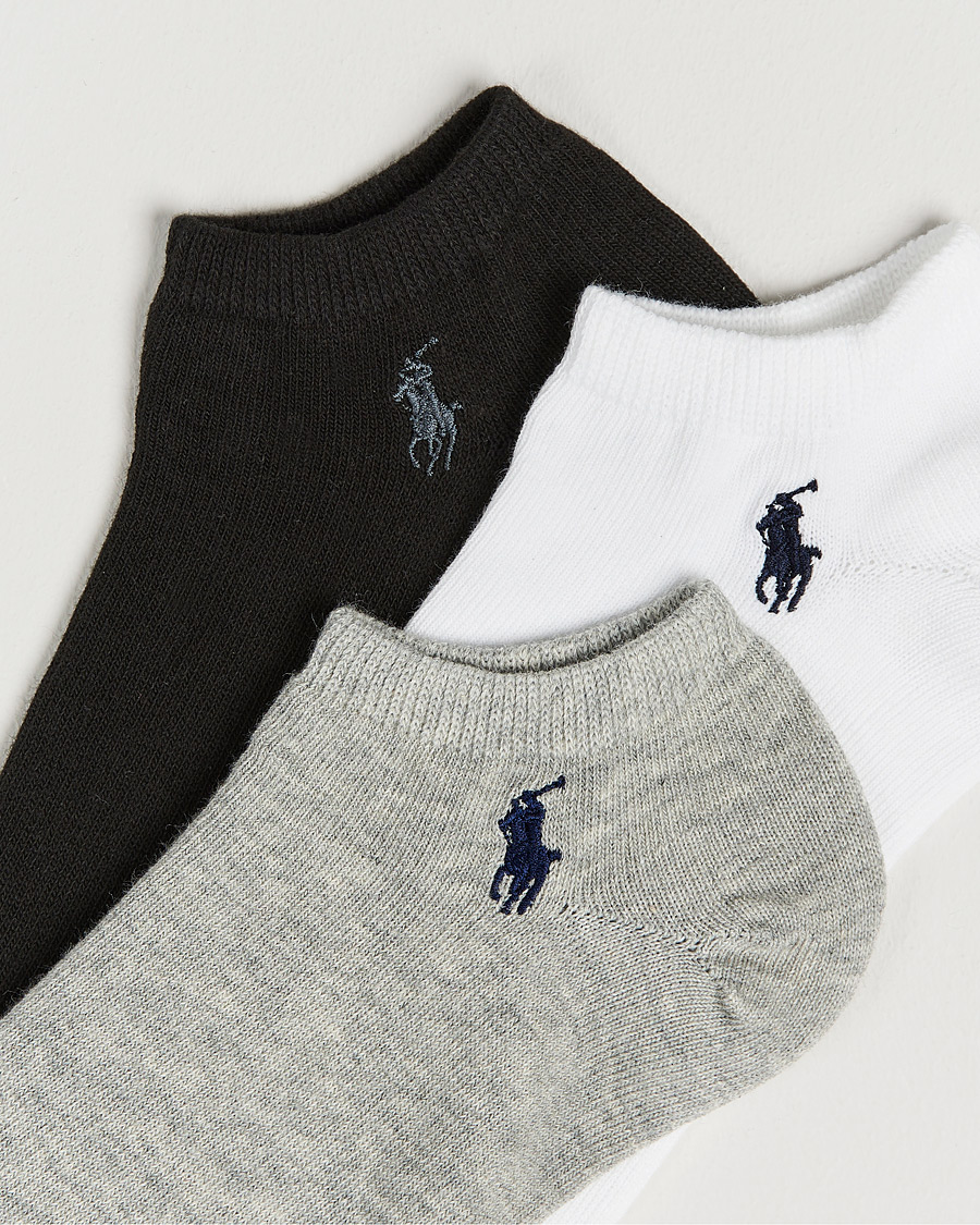 Polo Ralph Lauren 3-Pack Ghost Sock Black/White/Grey
