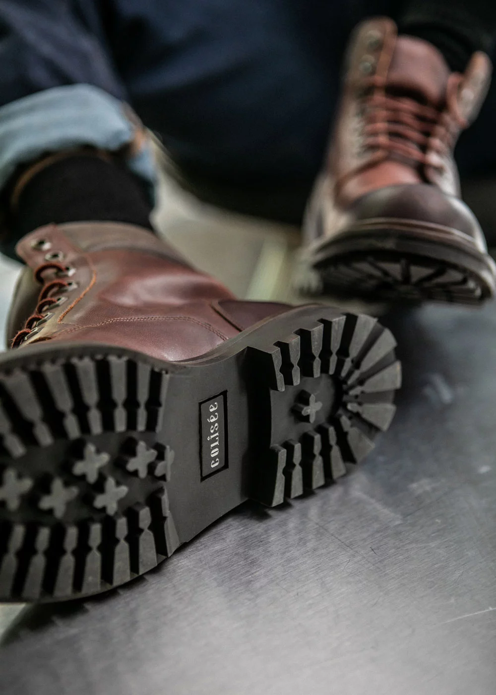 BOOTS RUFINO CUIR MARRON FONCE
