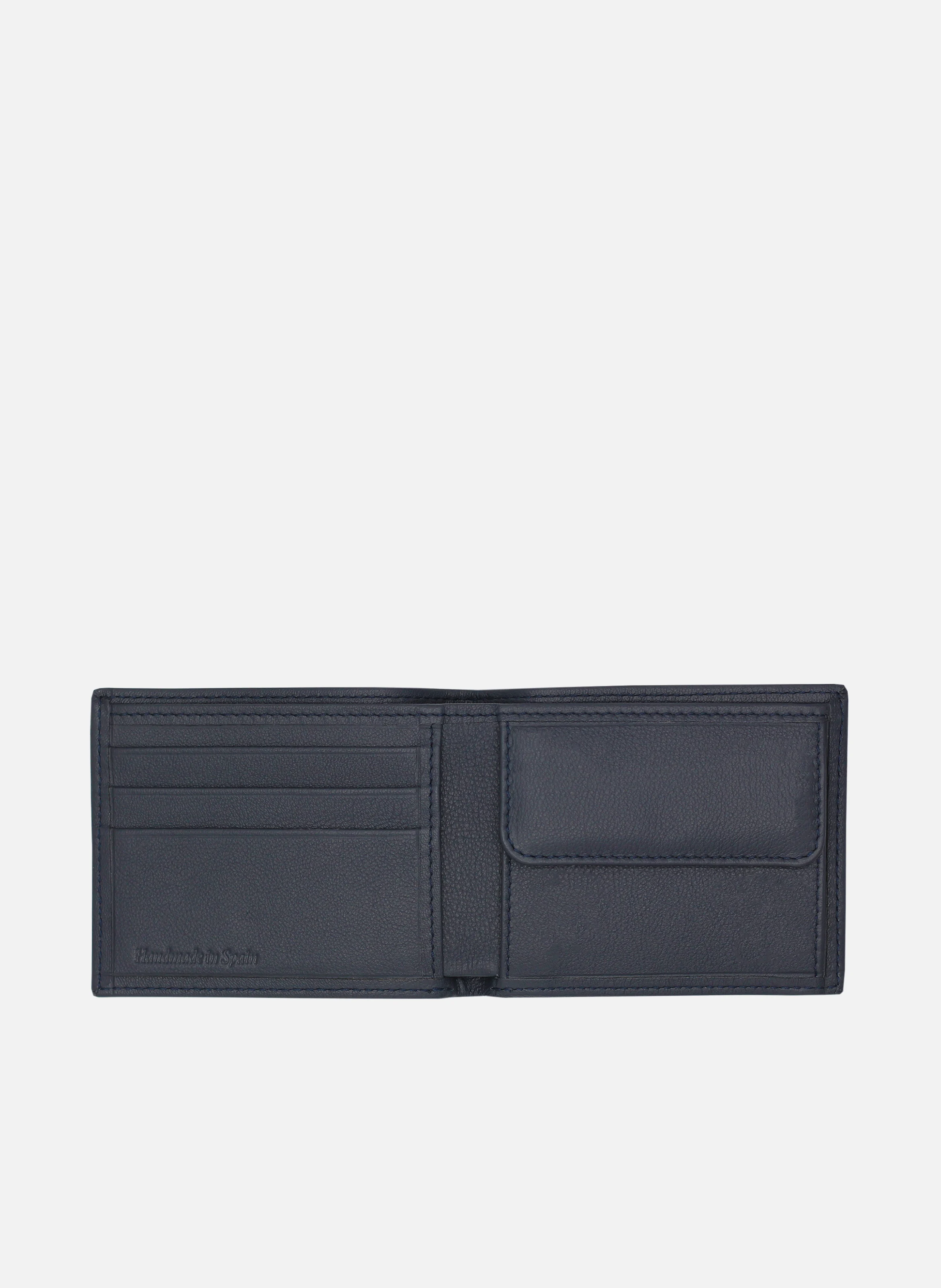 Portefeuille essentiel cuir grainé | Bleu