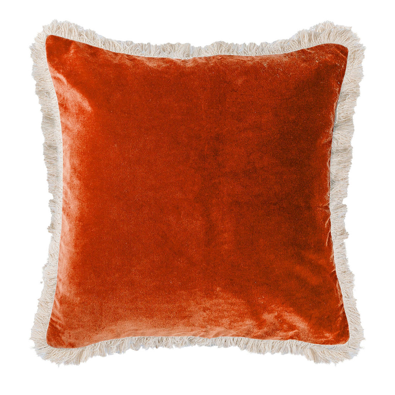Febronie Housse de coussin en velours Budapest terracotta - 50x50 cm