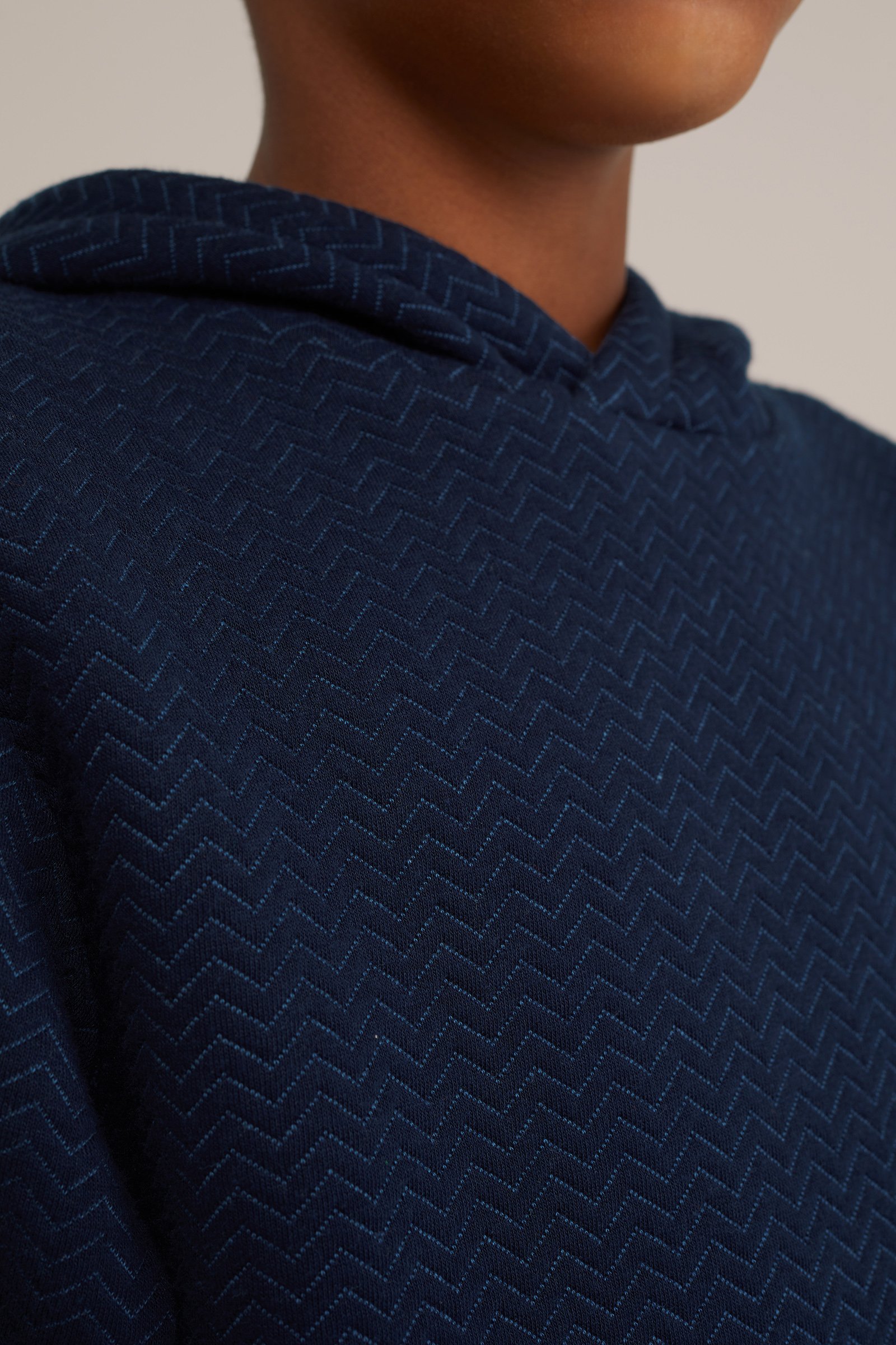 Jongens hoodie met dessin Blue Ridge Marineblauw