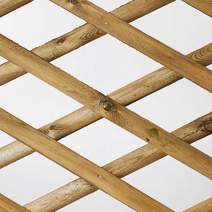 Clôture extérieure bois croisillons Blooma Ibar vert 250 x h.80 cm