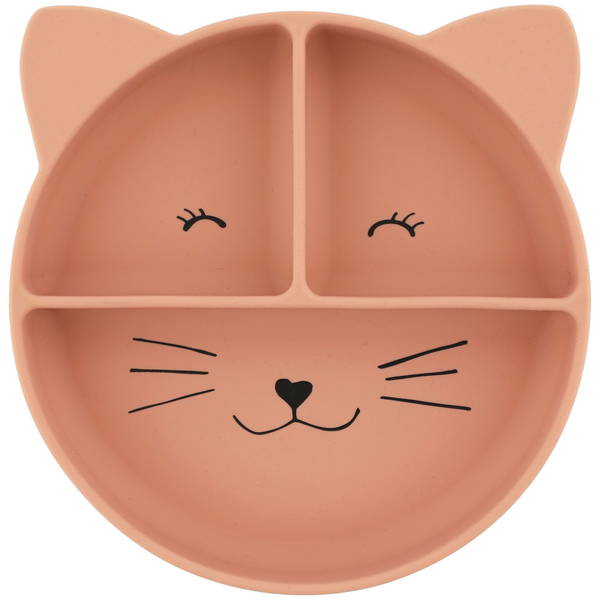 trixietrixie   Silikon Esslernteller mit Saugnapf Mrs. Cat