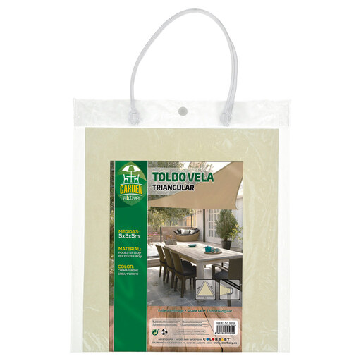 Toldo triangular de sombreamento para jardim Aktive