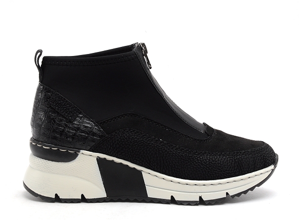 Rieker boots bottine plates femme n6352 noir