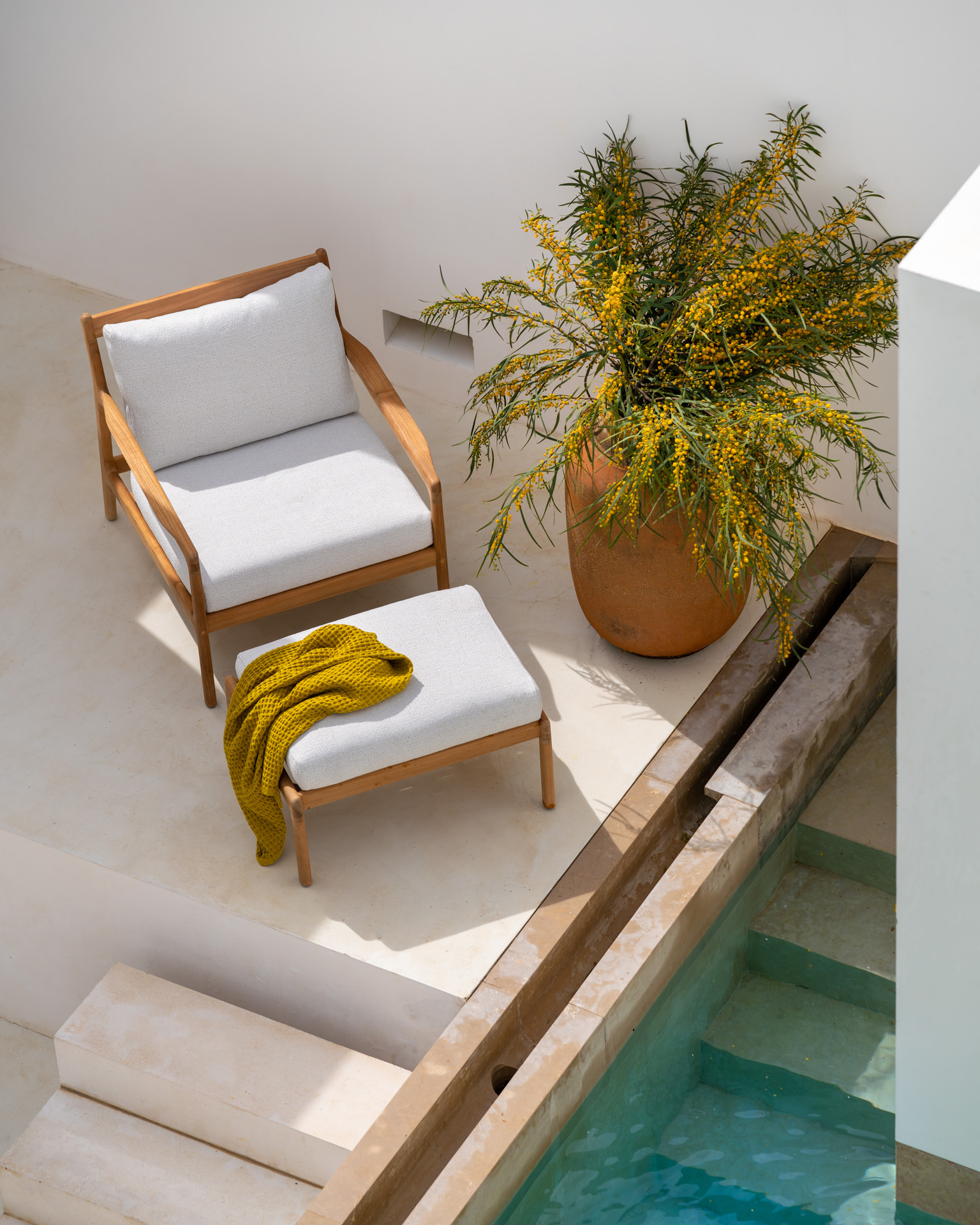 Teak Jack footstool - frame