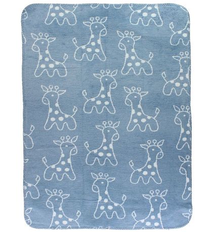 N?rgaard Madsens T?ppe - 75x100 cm - LyseBlå m. Giraffer