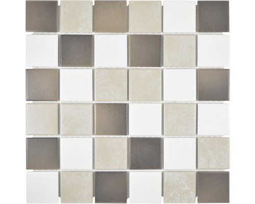 Keramische mozaïek CD 218 vierkant 30,6x30,6 cm mix beige-bruin