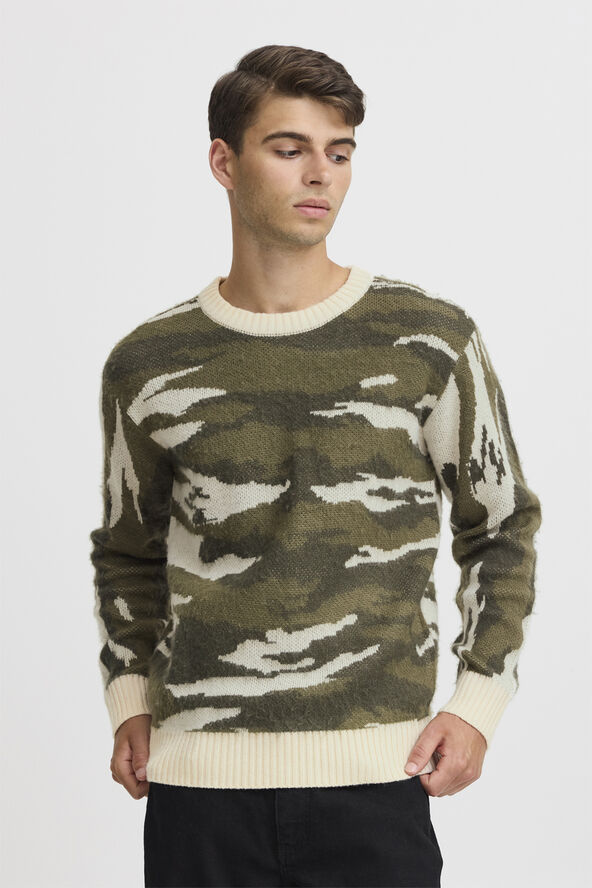 Casual Friday CFKLAES camo knit Deep depths
