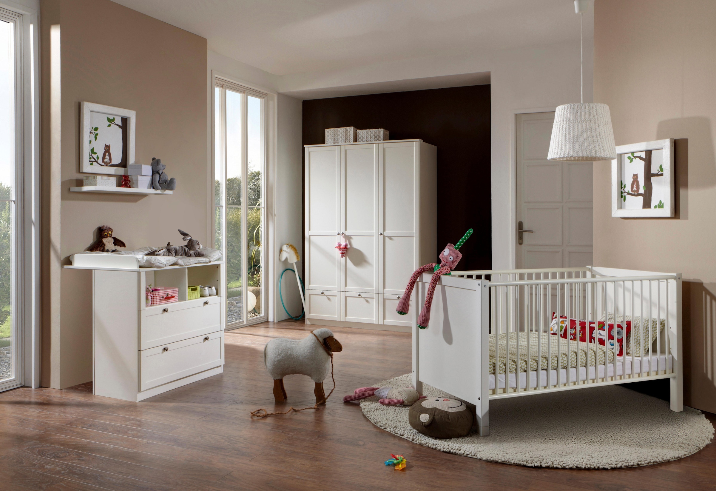 Wimex Babyzimmer-Komplettset »Helsingborg« Set, 3 Stk. tlg. Bett + Wickelkommode + 3 trg. Schrank