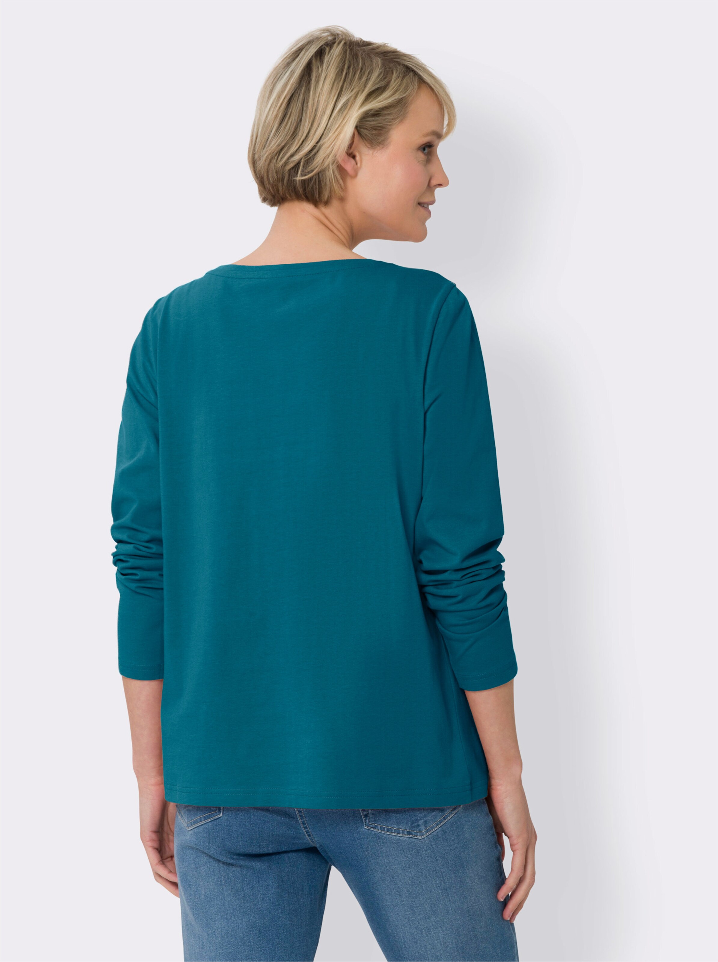 Langarmshirt aus reiner Baumwolle