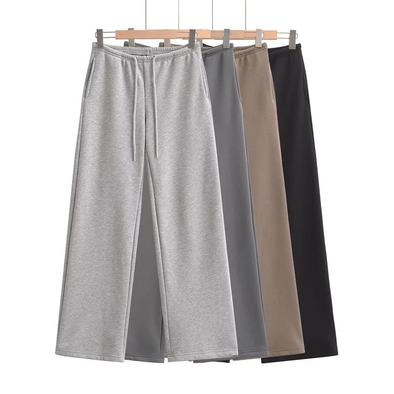 Bazer - Hoge taille effen rechte joggingbroek