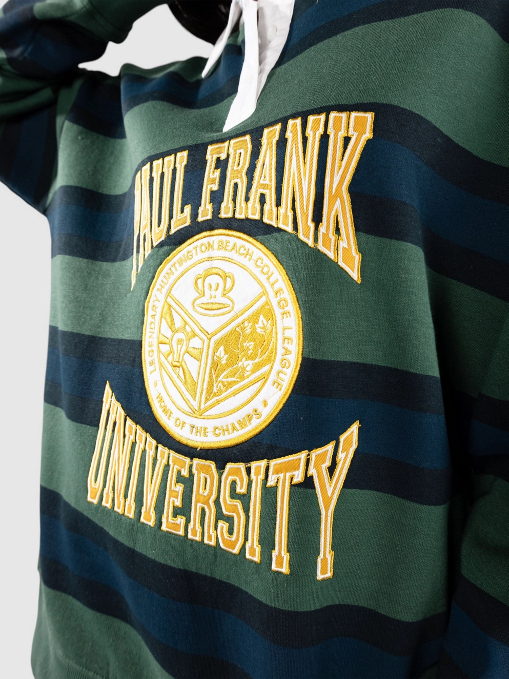 Daisy Street x Paul Frank Embroidered Varsity Rugby Sweat Long Sleeve multi