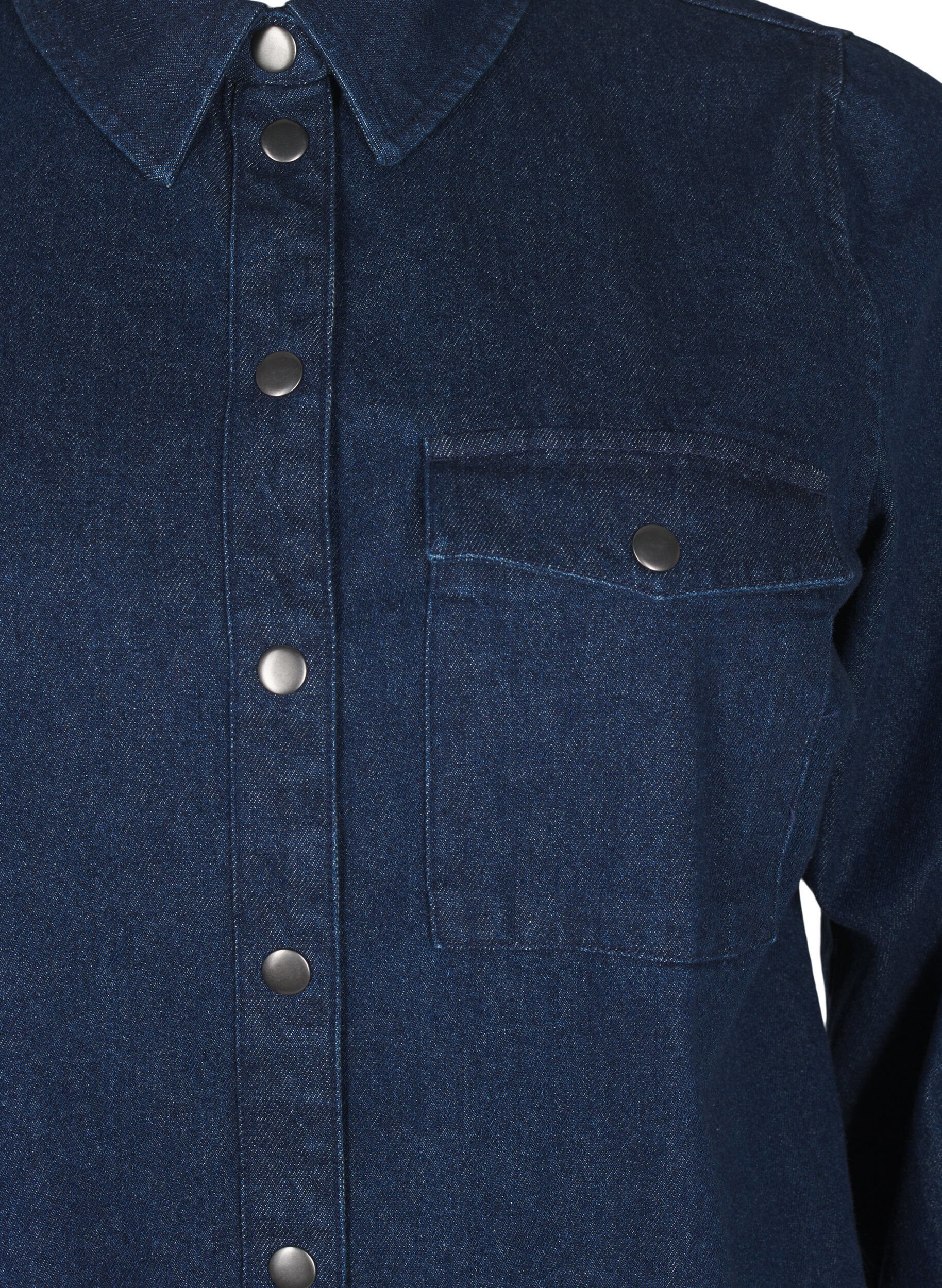 Denimjakke med brystlomme