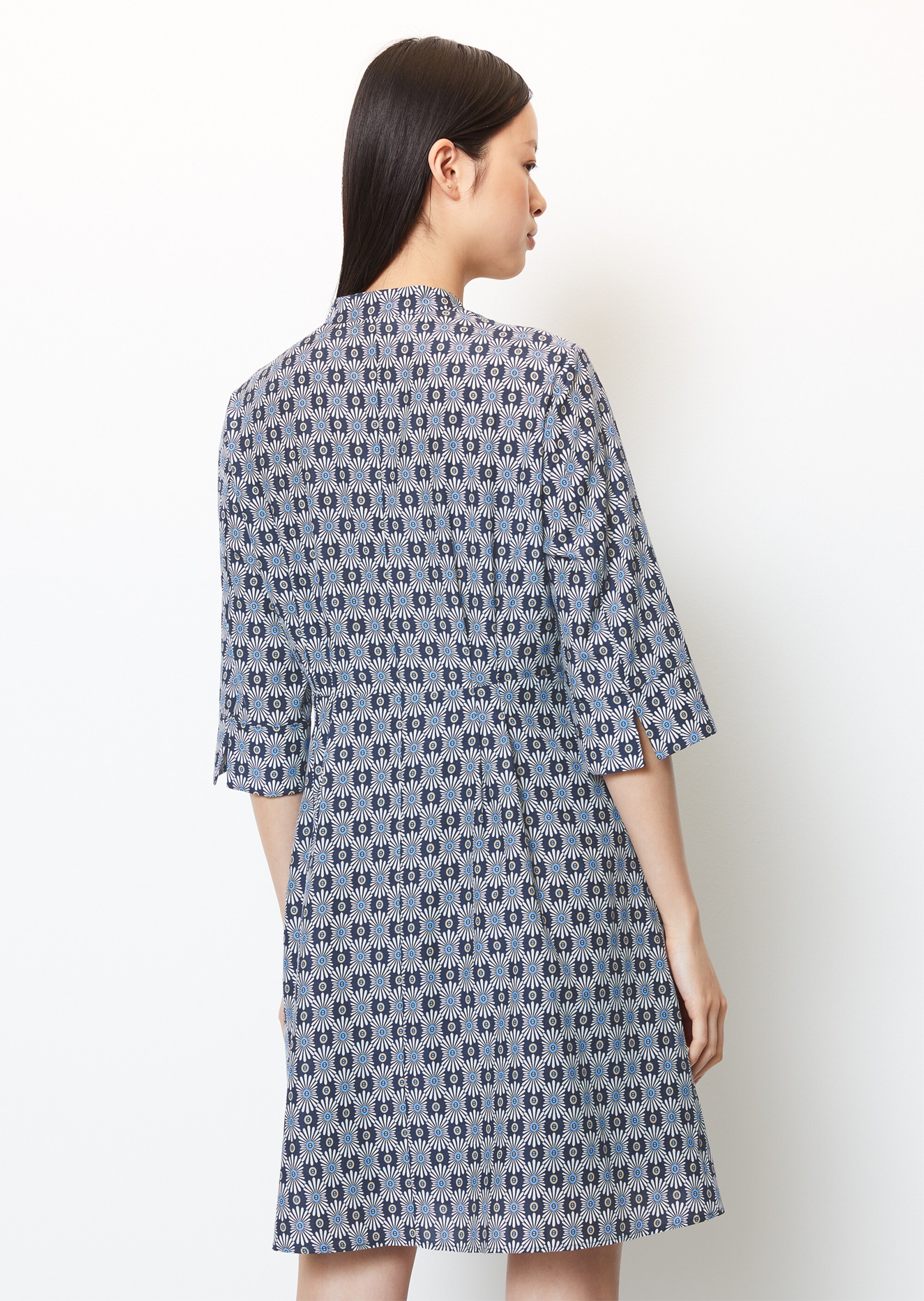 Kurzes Blusenkleid mit Silky Touch aus softem Organic Cotton-Viskose-Mix
