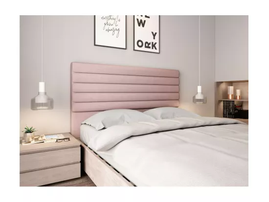 Tête de lit en tissu LUCA - Rose, Largeur - 160 cm