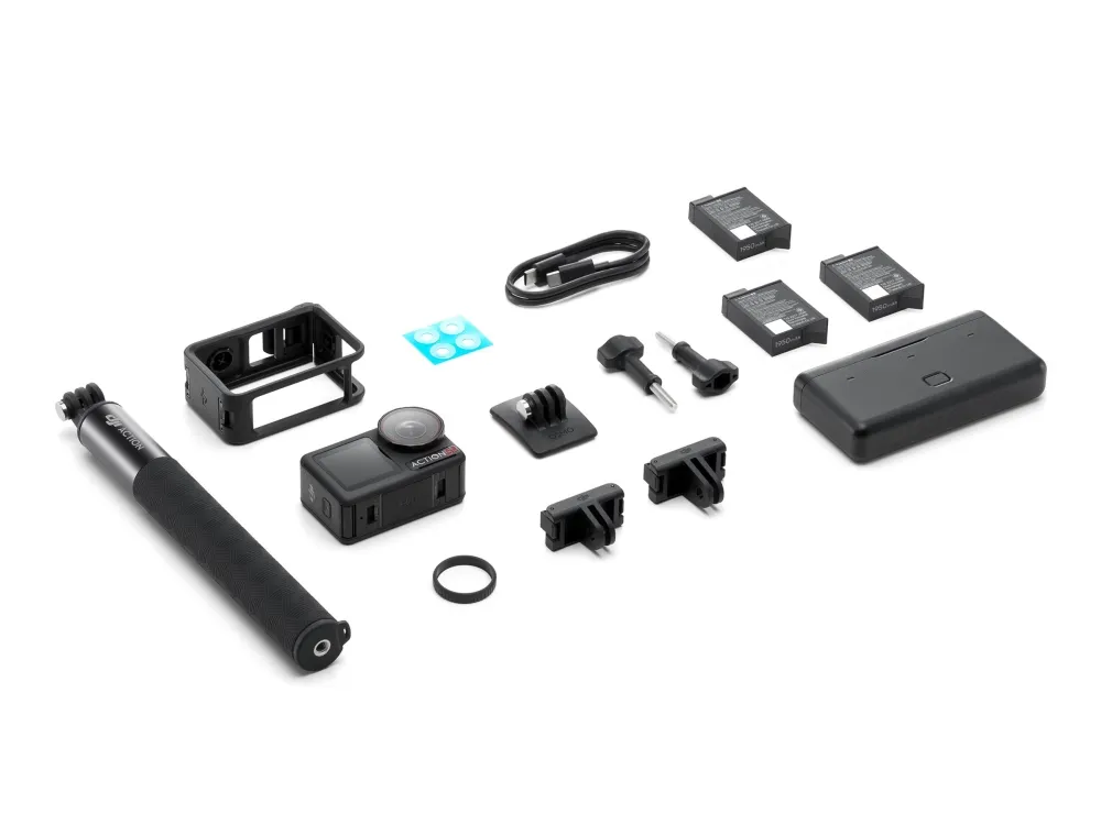 DJI Osmo Action 5 Pro - Adventure Combo - action-kamera - 4K / 120 fps - flash 64 GB - Wi-Fi, Bluetooth - undervands op til 20 m