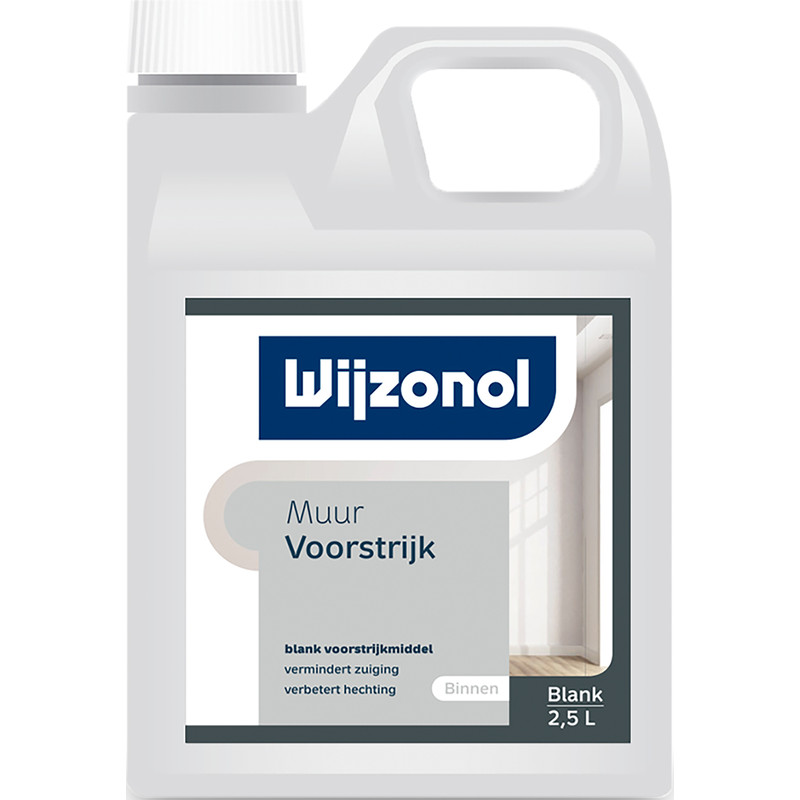 Wijzonol Interieur muurvoorstrijk 2,5L blank