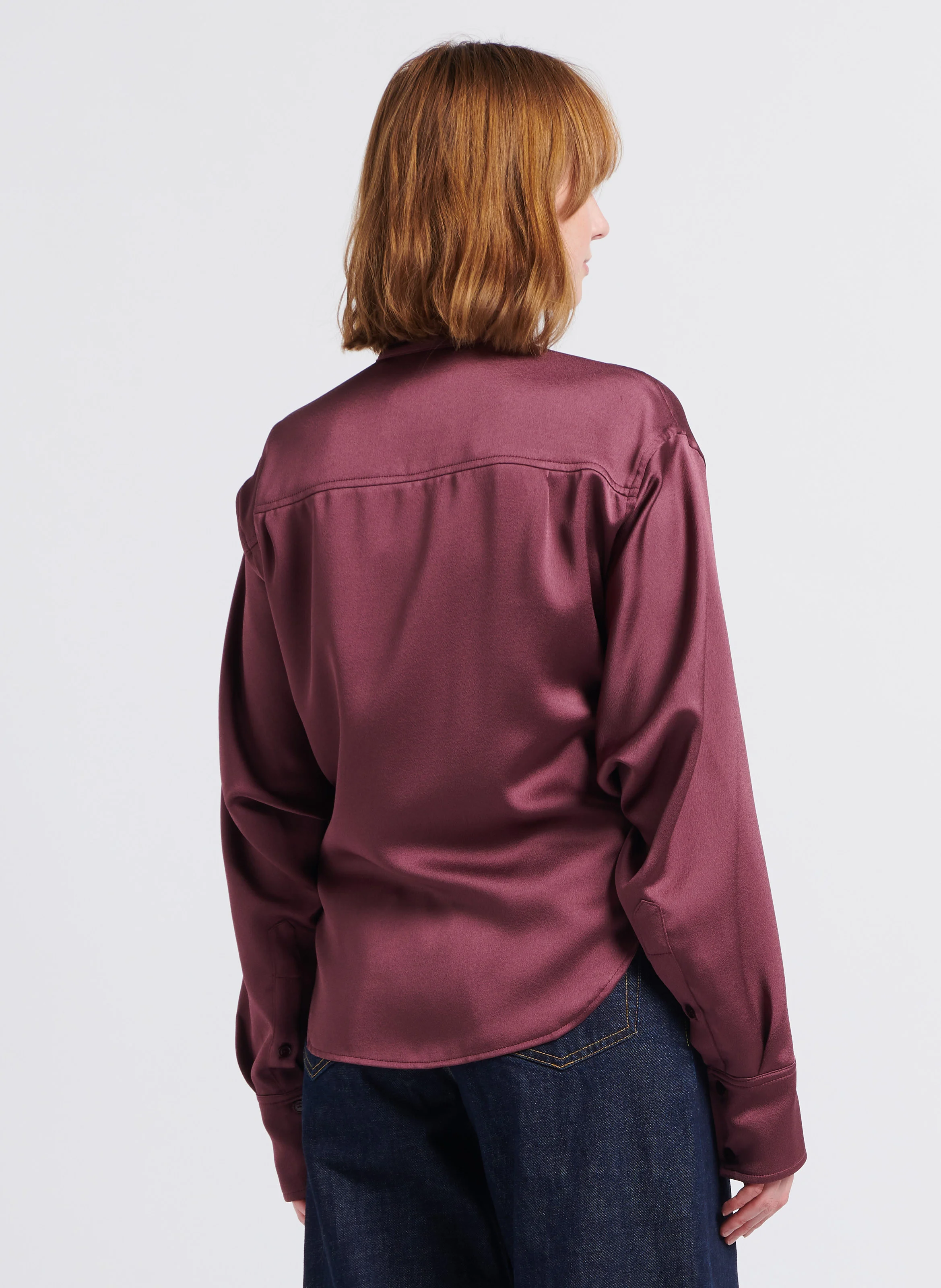 TENT BIS - Chemise col mao satinée |