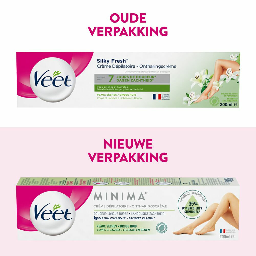 Veet Ontharingscrème Minima Droge huid200 ml