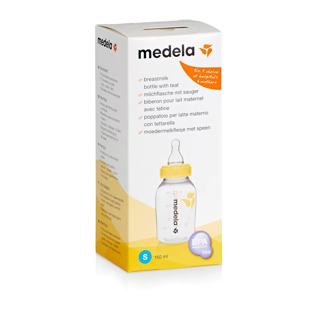 Medela - sutteflaske inkl. flaske sut (S) - 150ml