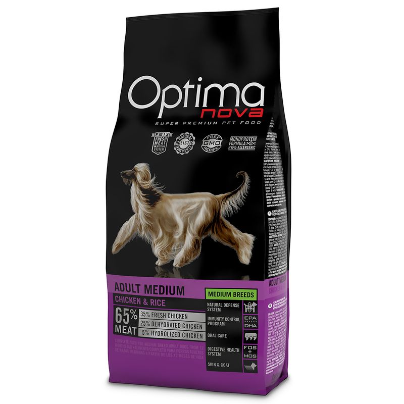 Optimanova Medium Adult, poulet & riz