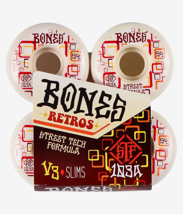 Bones STF Retros V3 Rollen (white red) 54mm 103A 4er Pack