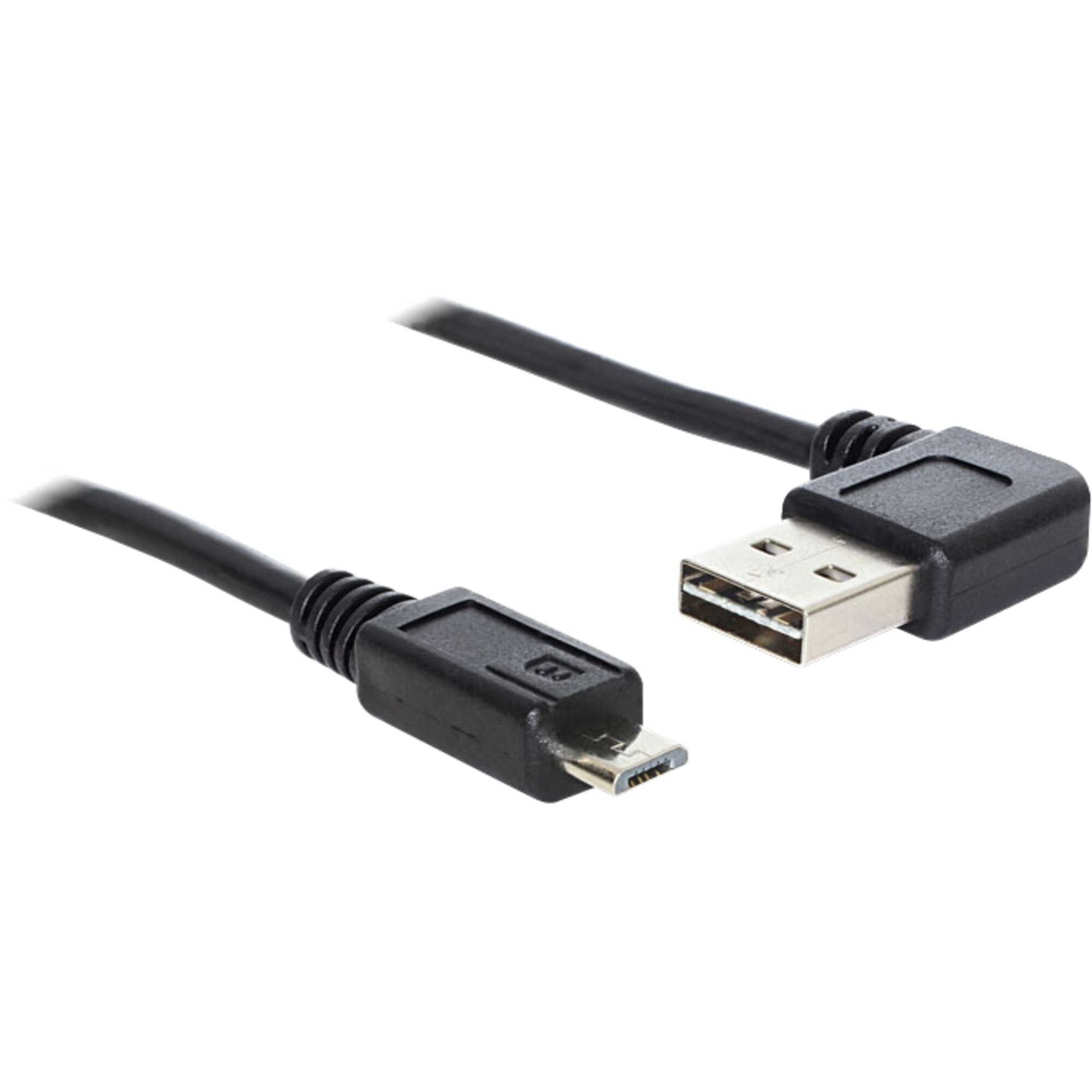 DeLOCK Kabel EASY-USB 2.0 Kabel, USB-A Stecker 90° > Micro-USB Stecker