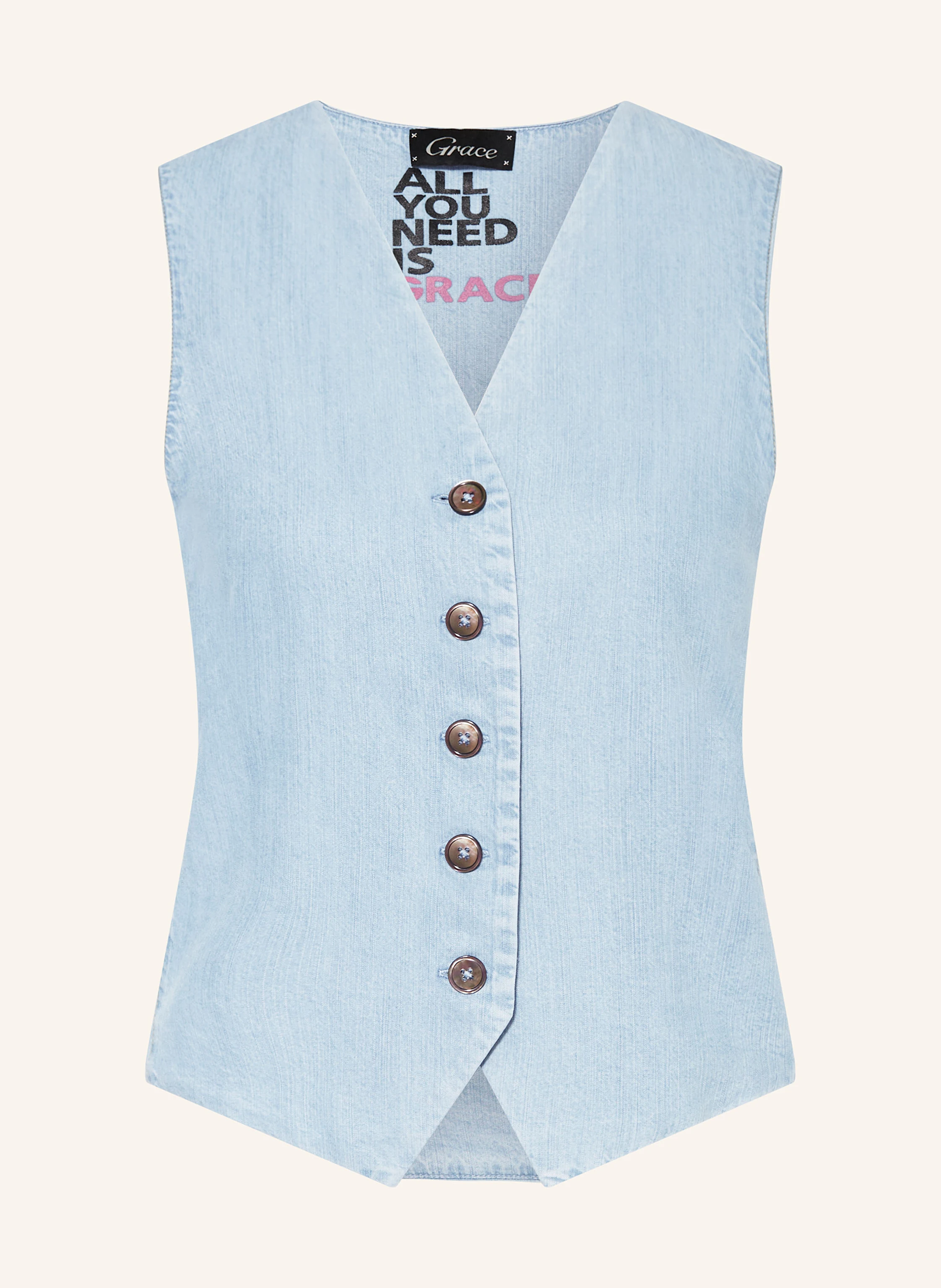 Grace Blazerweste in Jeansoptik