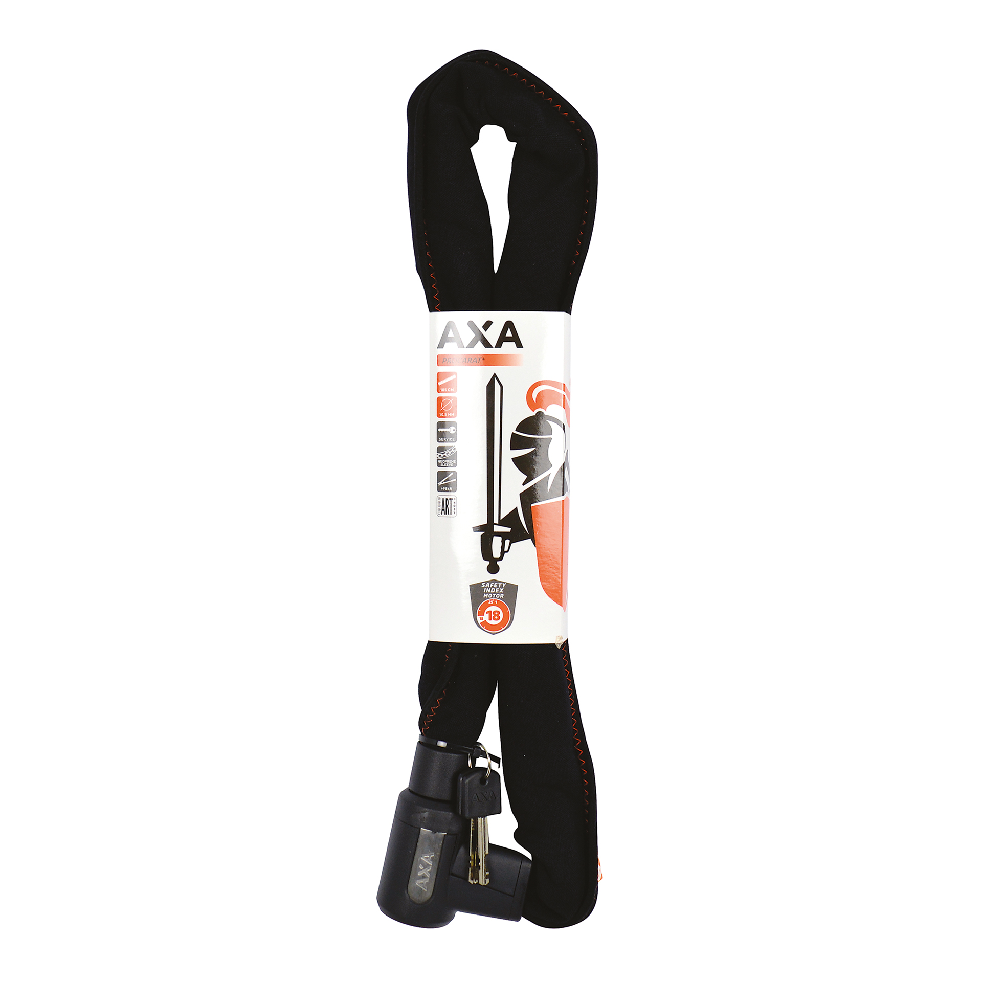 AXA ProCarat+ Neo 105x10,5 kettingslot - Black
