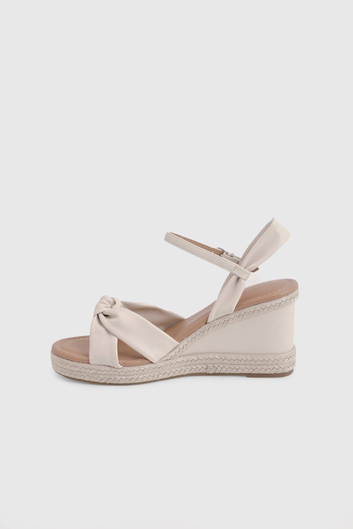 Wallis Sandales Compensées Hautes Espadrilles Jada À Nœud Souple Coupe Large