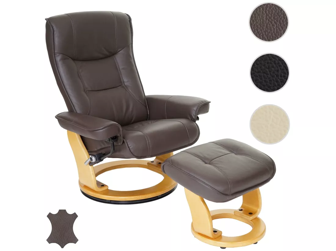 Fauteuil de relaxation Halifax, marron, nature