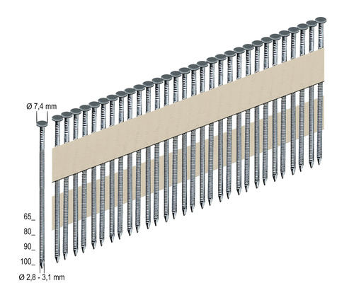 Ronde kopspijkers Prebena RKP28/65BK 2700 st.