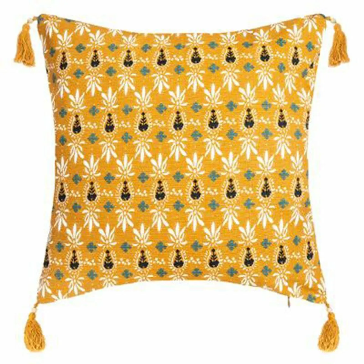 Housse de Coussin Exotiq Bleu & Jaune 40x40cm