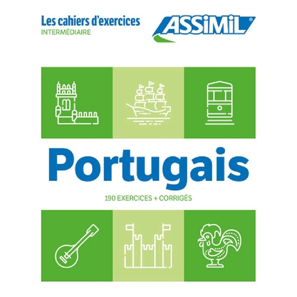 Portugais : intermédiaire : 190 exercices + corrigés