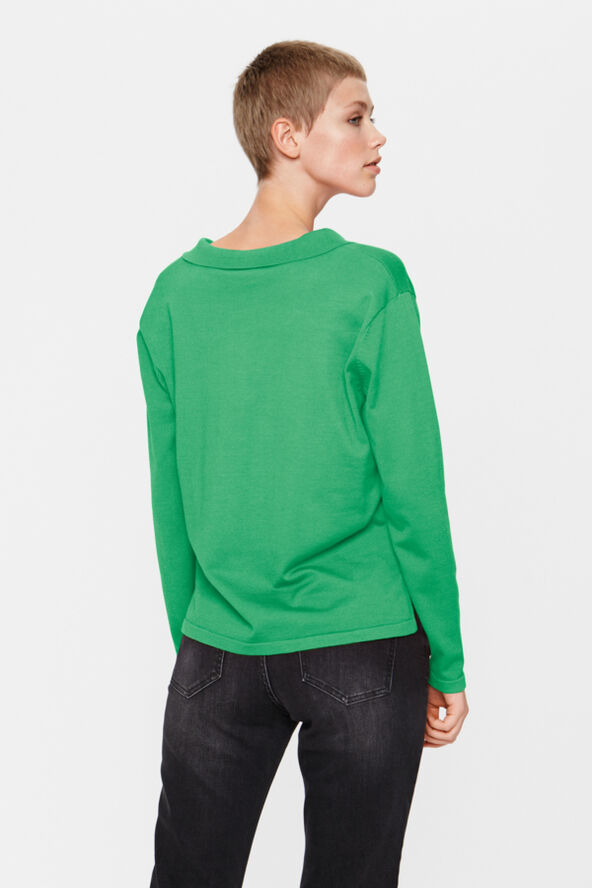 Saint Tropez MilaSZ Polo Pullover Verdant green melange