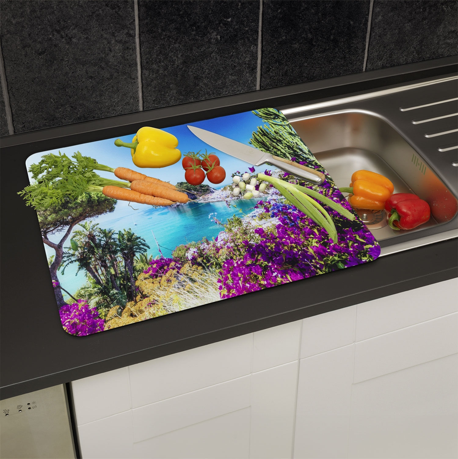 Glas-Abdeckplatte Multi – Mittelmeer