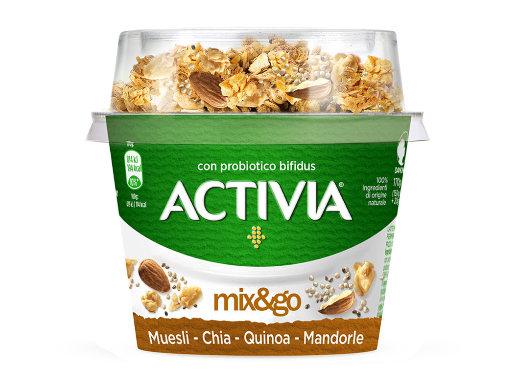 IOGURTE BIFIDUS ACTIVIA TOPPER CHIA AMÊNDOA 170G
