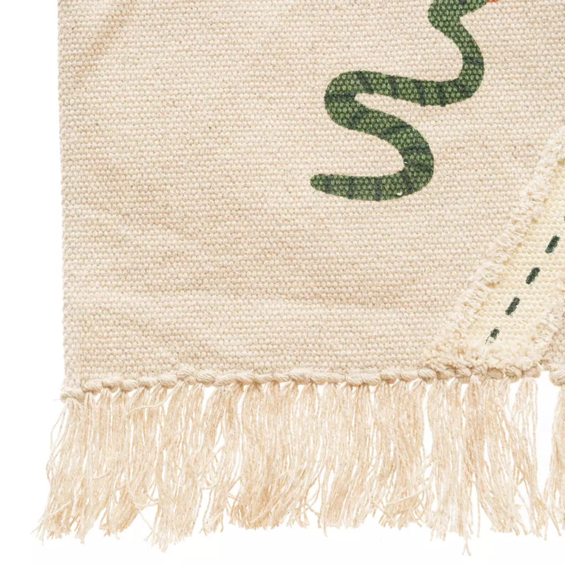 Tapis coton enfant (150 x 100 cm) Carte jungle Multicolore