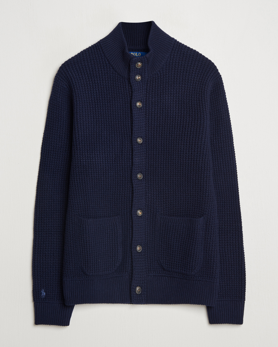 Polo Ralph Lauren Cotton/Wool Button Cardigan Hunter Navy