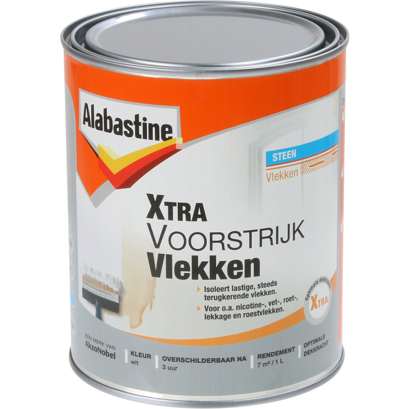 Alabastine voorstrijk vlekken wit 1L blik