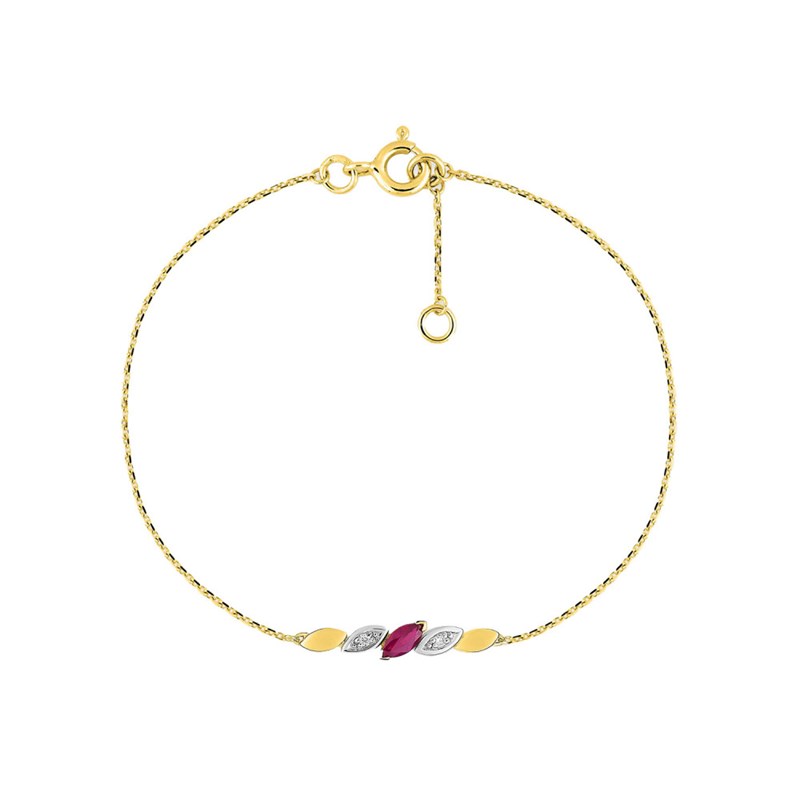 Bracelet Femme - Or 18 Carats - Longueur : 18 cm