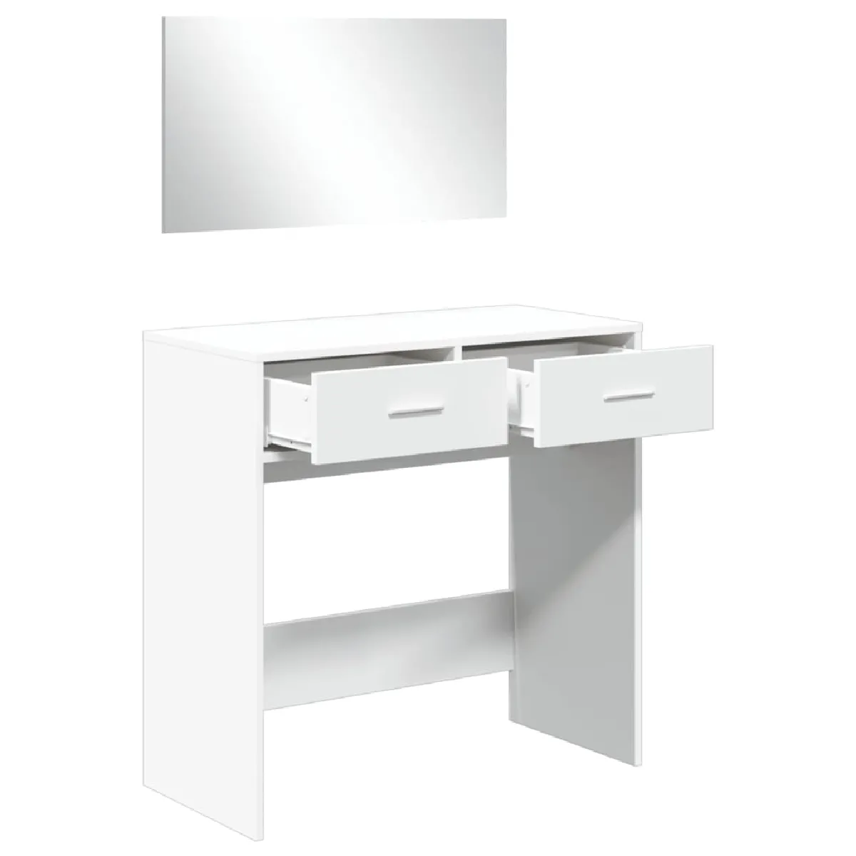 vidaXL Coiffeuse avec miroir - Blanc