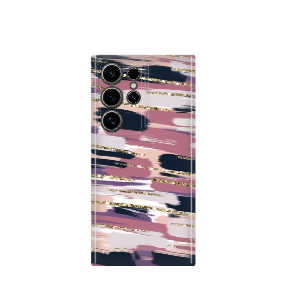 Samsung Galaxy S24 Ultra Kunststoff Hülle Pastell und Glanz - Rosa