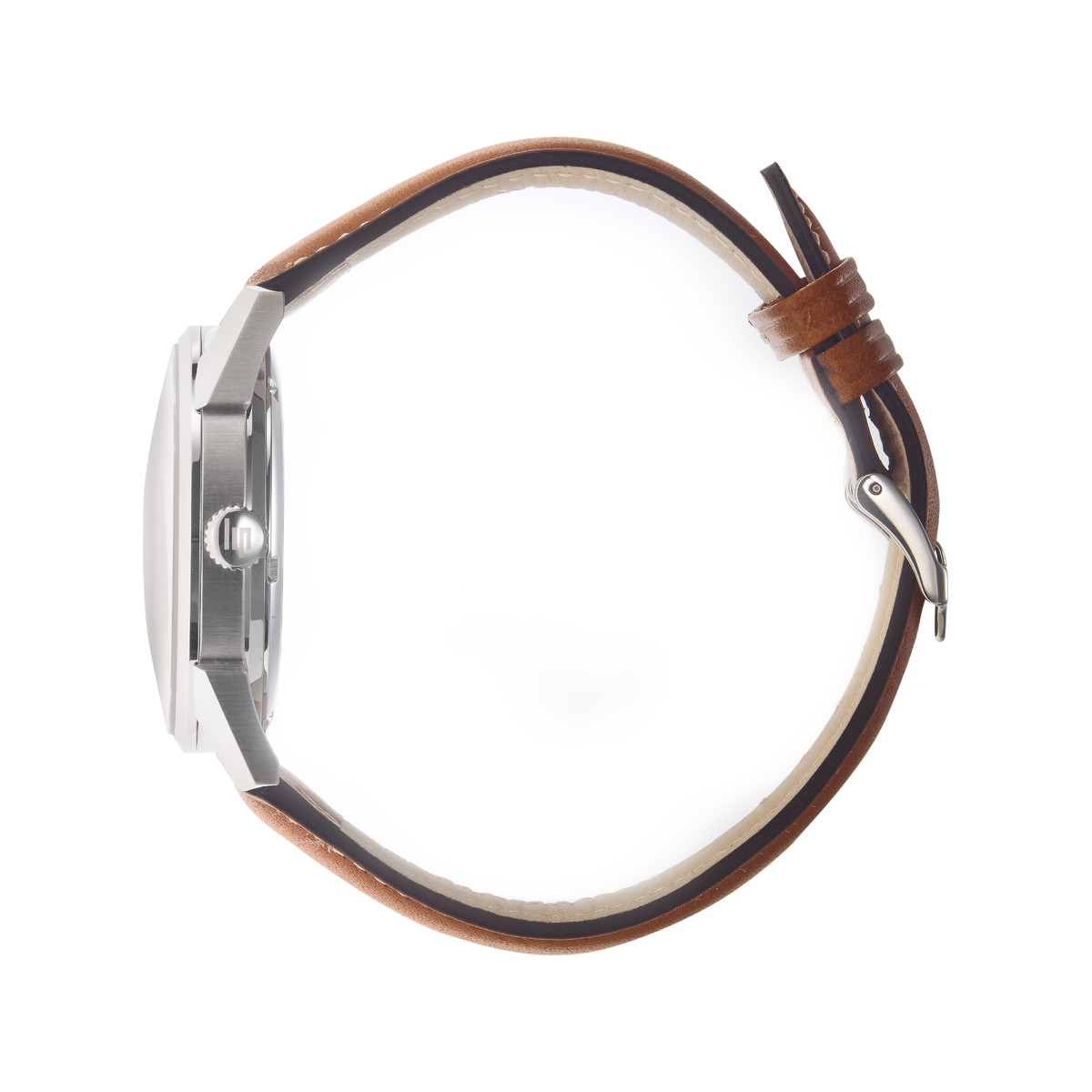 Montre Lip homme acier cuir marron