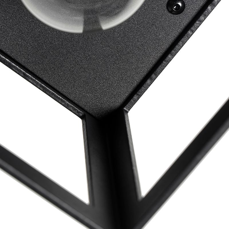 Moderne plafondlamp zwart kubus - Cela