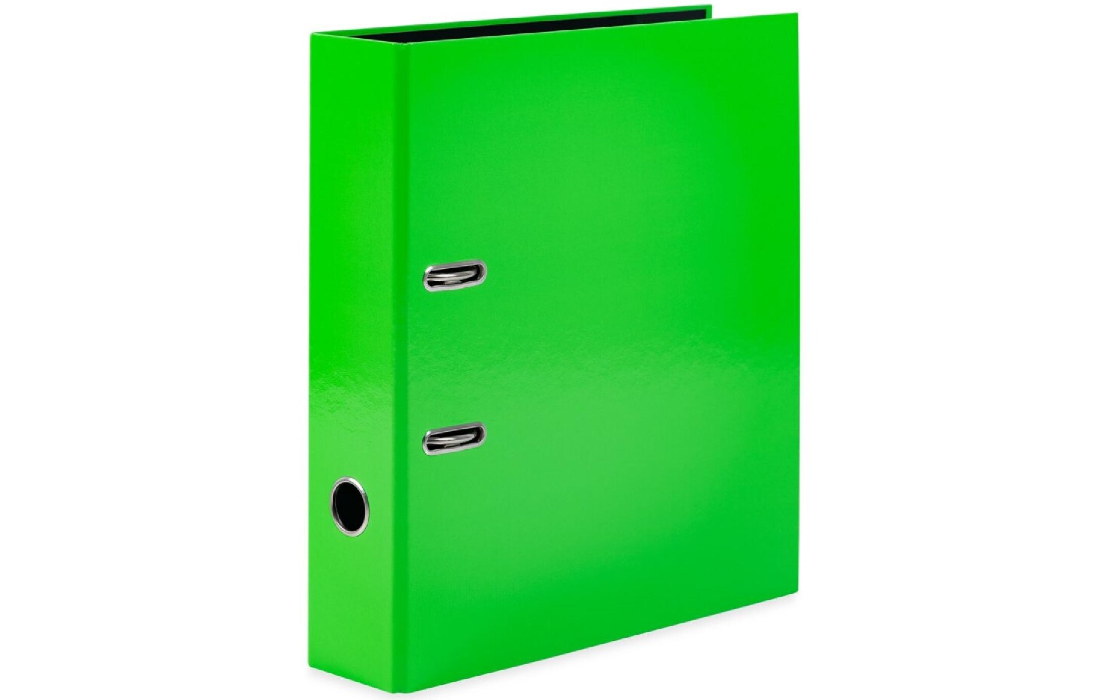 Ordner A4 7 cm, NeongrünOrdner im A4 Format mit Hebelmechanik und Griffloch