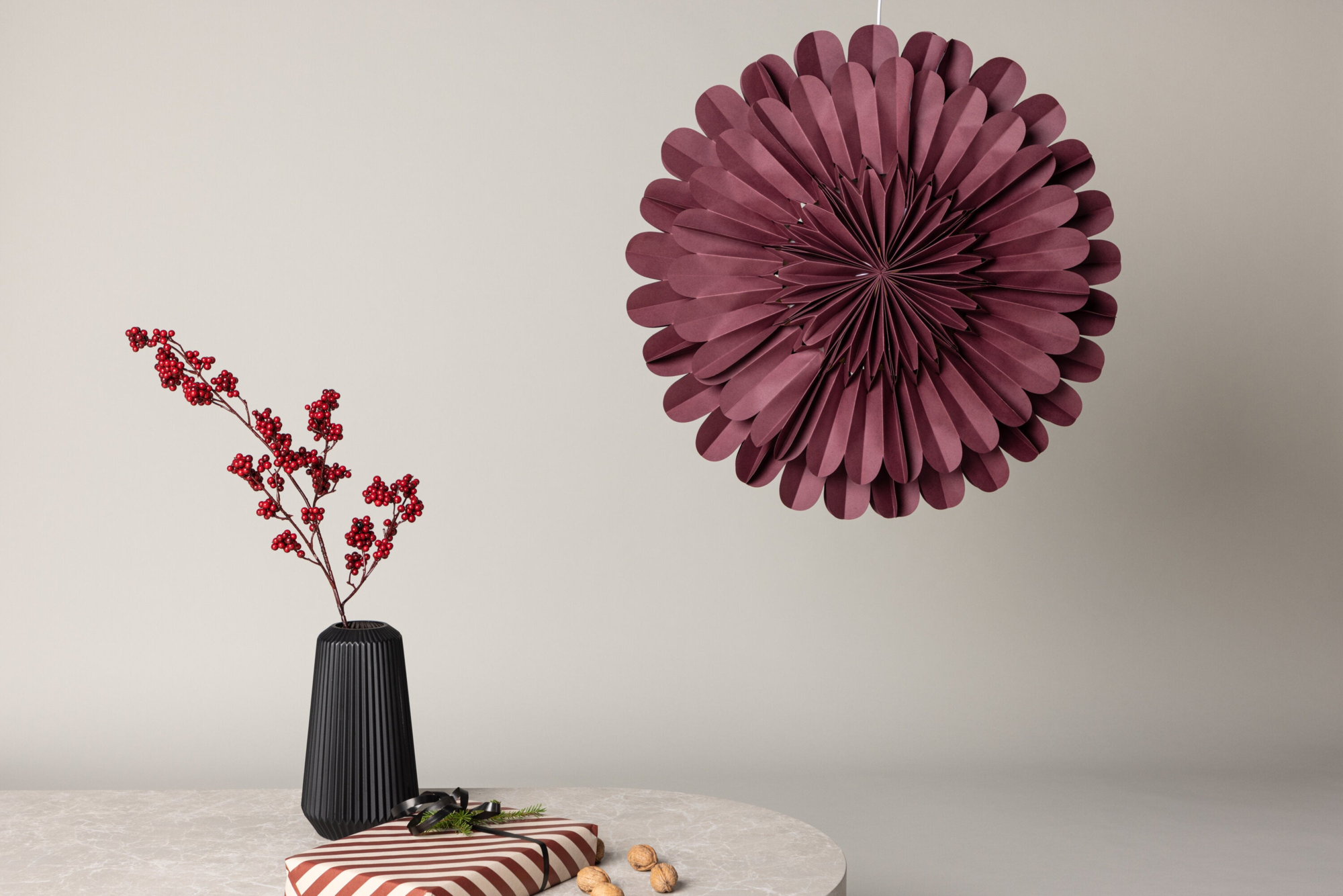 Selu Hanglamp 60cm - Donkerrood