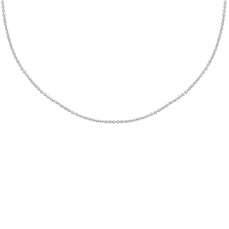 Chaine en Argent Rhodié 1mm Maille Ronde 3 Tailles