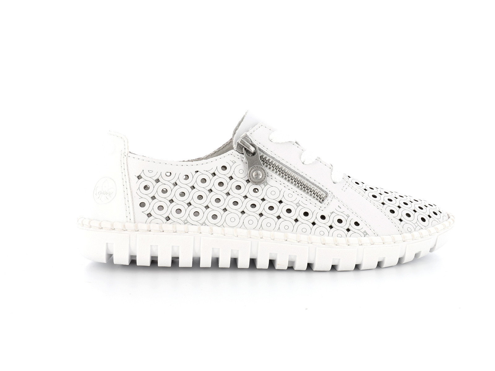 Rieker-M2300 Cuir Blanc